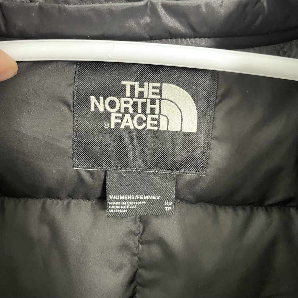 The North Face Down Parka Coat Womens XS Black Hooded 550 Puffer Full Zip - Picture 3 of 10